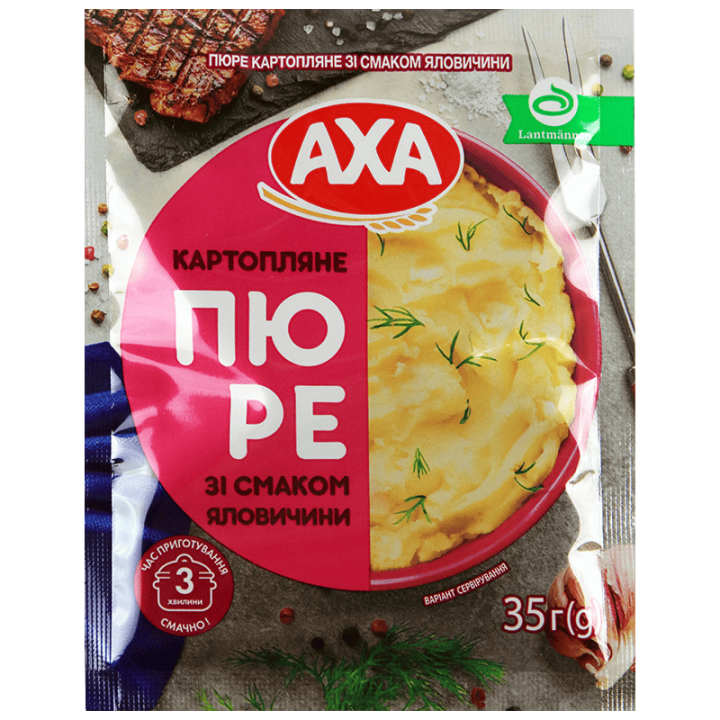 Пюре картопляне АХА зі смаком яловичини 35 г