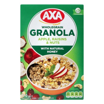 Мюслі хрусткі АХА медові з фруктами та горіхами 270 г