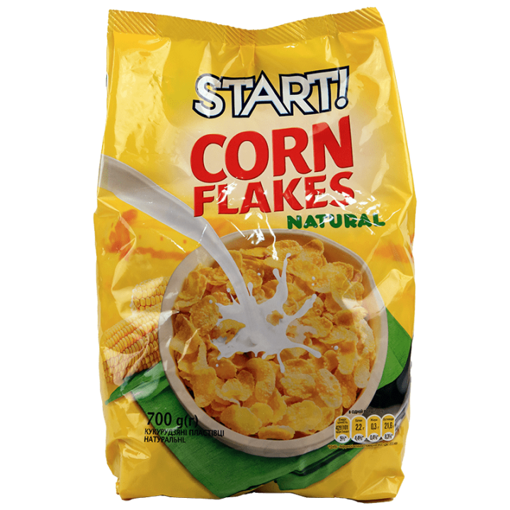 Сухий сніданок START! Кукурудзяні пластівці натуральні 700г