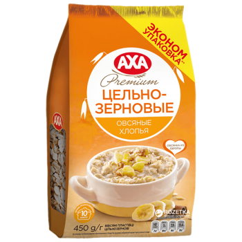 Пластівці АХА вівсяні цільнозернові 450 г