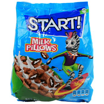 Сухий сніданок START! Подушечки молочні 500г Сухий сніданок START! Подушечки молочні 500г