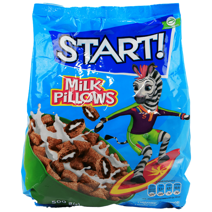 Сухий сніданок START! Подушечки молочні 500г