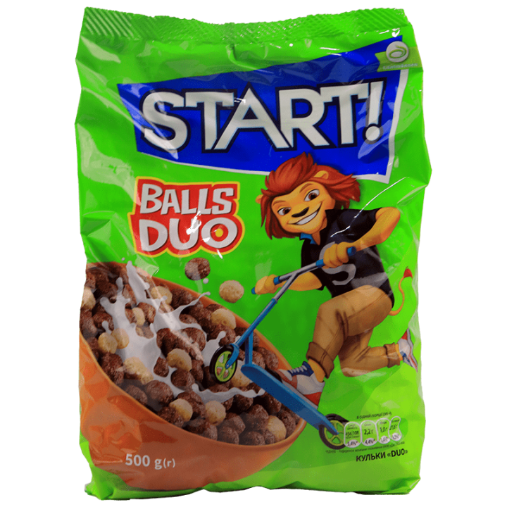 Сухий сніданок START! Кульки «DUO» 500г