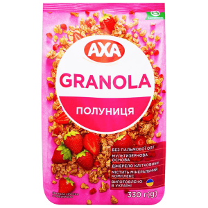 Гранола АХА хрустка з полуницею 330 г