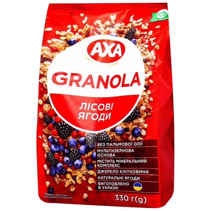Гранола АХА хрустка з лісовими ягодами 330 г