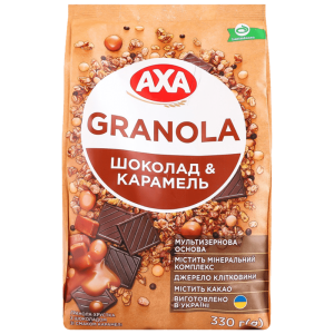 Гранола АХА хрустка з шоколадом зі смаком карамелі 330 г