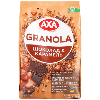 Гранола АХА хрустка з шоколадом зі смаком карамелі 330 г