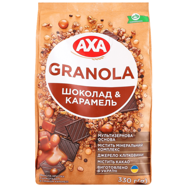 Гранола АХА хрустка з шоколадом зі смаком карамелі 330 г