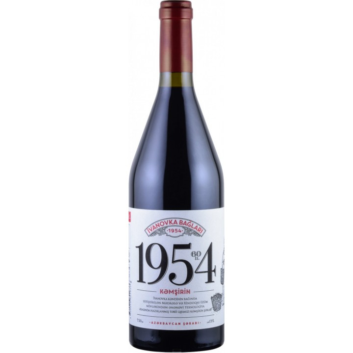 Вино Ivanovka Baglari 1954 Кямшірін червоне напівсолодке 0,75л 12% (4760019801833)