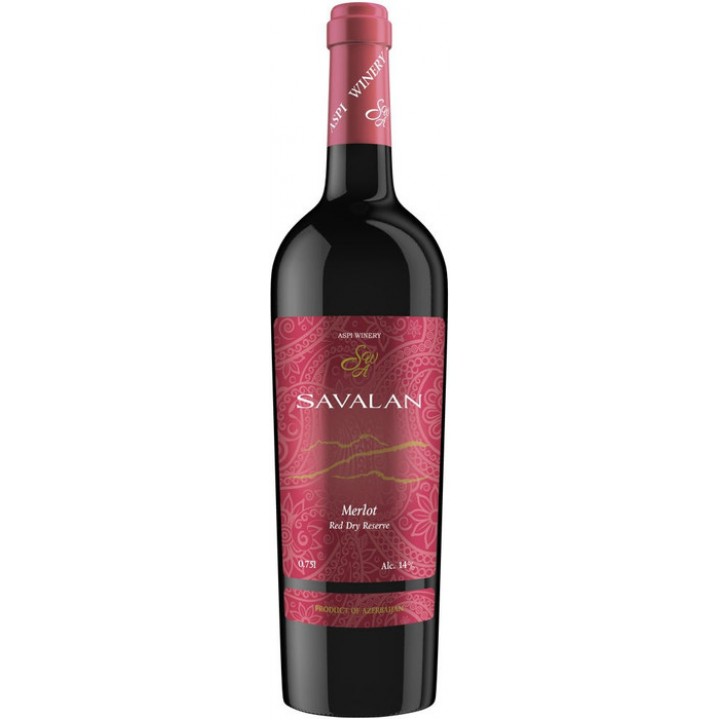 Вино Savalan Merlot Reserve красное сухое 0,75 л