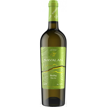 Вино Savalan Riesling белое сухое 0,75 л