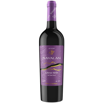 Вино Savalan Cabernet-Merlot красное полусладкое 0,75 л