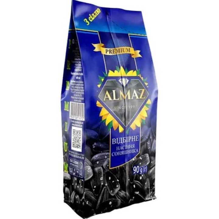 Семечки подсолнечника Almaz Premium жареные соленые 90 г (4820106160707)