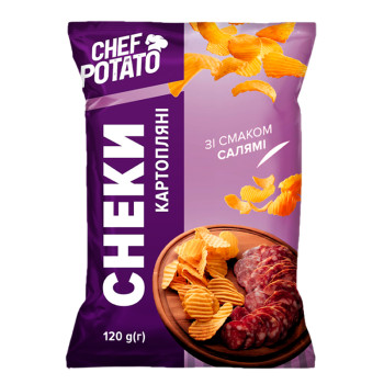 Снеки картофельные Chef Potato Салями, 120 г (4820106161117)