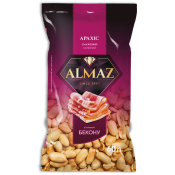 Арахис Almaz жареный со вкусом бекона, 30 г (4820106160578)