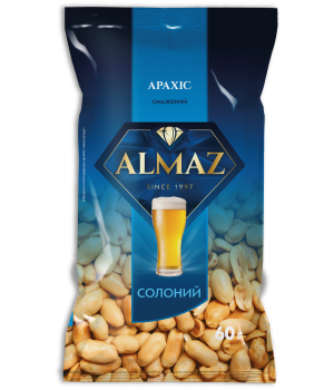 Арахис Almaz жареный соленый, 60 г (4820106160462)