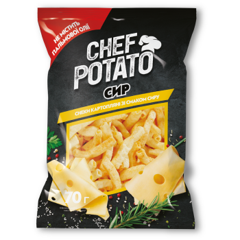 Снеки картофельные Chef Potato Сыр, 70 г (4820106160639)