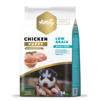AMITY Super Premium Puppy - сухий корм для цуценят усіх порід, з куркою, 14 кг