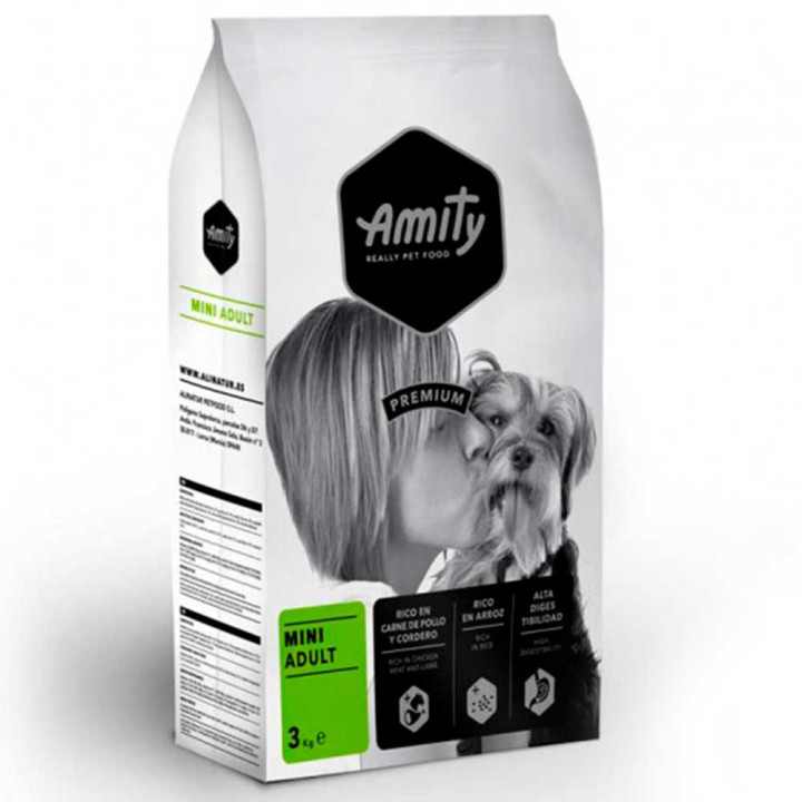 Корм для собак AMITY Mini Adult для мелких пород, с курицей и ягненком, 3 кг