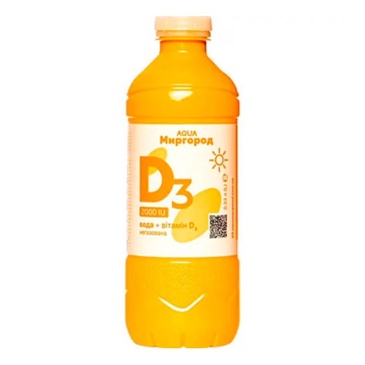 Вода питна Aqua Миргород з вітаміном D3 2000 МО 0,33 л