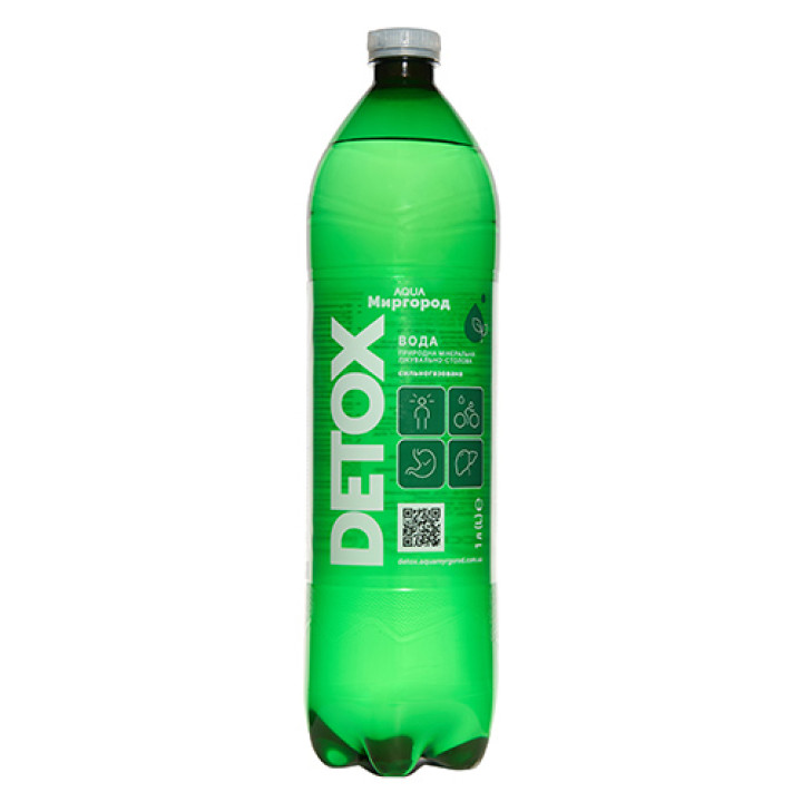 Вода мінеральна сильногазована Aqua Миргород Detox 1л