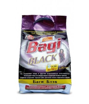 Пральний порошок Bagi Black для одягу чорного кольору 750г (7290005310584)