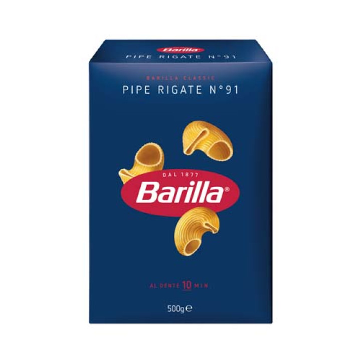 Макарони Піпе Рігате №91 BARILLA 500г