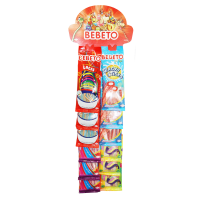 Конфеты жевательные Bebeto "Микс видов: Шальные палочки, Шнурки, Двойная радость, Супер белтс" 75г x 12шт. (8690146071396)