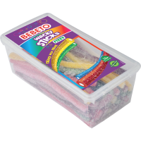 Конфеты жевательные Bebeto "Безумные палочки. Шипучие. Тутти фрутти" 8,5 г x 156 шт. (8690146084631)