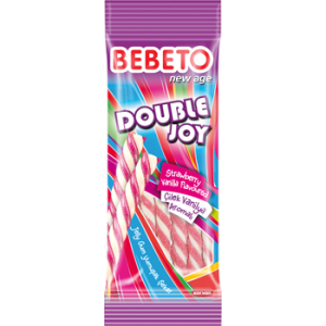 Цукерки жувальні Bebeto "Подвійна радість. Полуниця - ваніль" 75 г (8690146134497)
