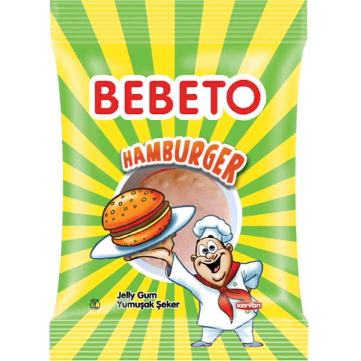 Цукерки жувальні Bebeto "Фаст фуд. Гамбургер" 30 г (8690146655718)