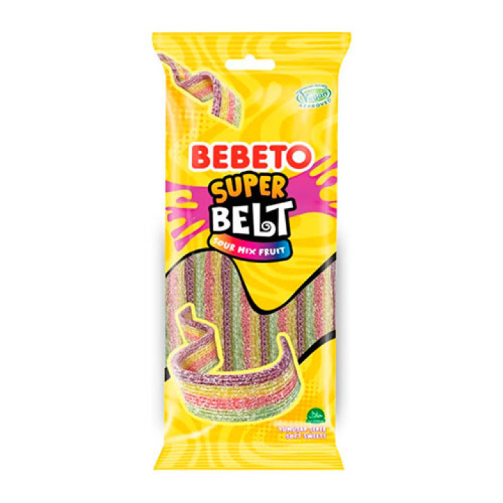 Конфеты жевательные Bebeto "Супер белтс. Фруктовый микс" 75 г (8690146102458)