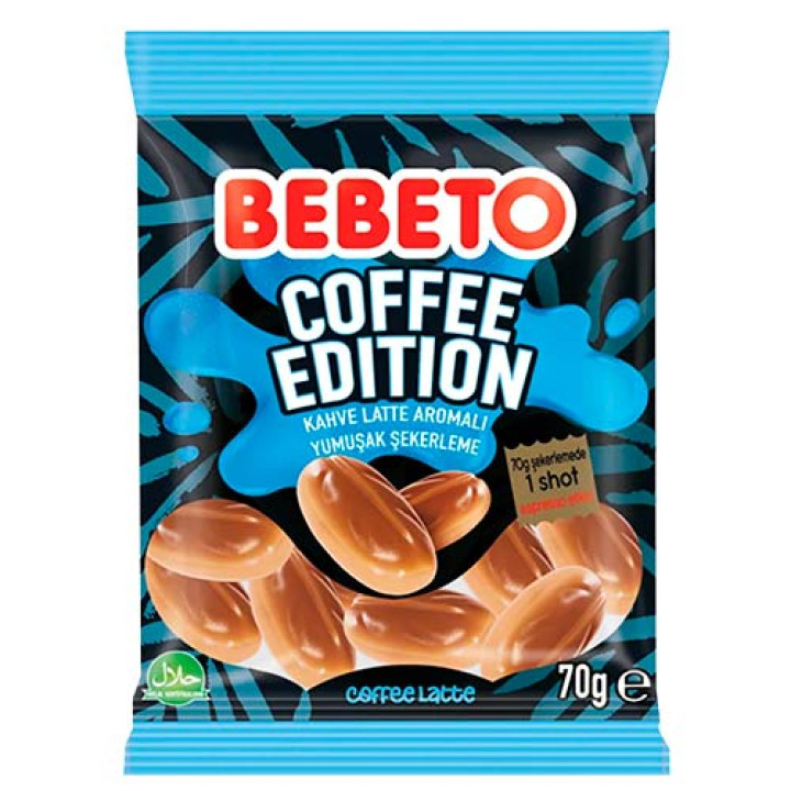 Жувальні цукерки Bebeto Coffee Edition Лате 70 г (8690146191704)