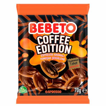 Жувальні цукерки Bebeto Coffee Edition Еспресо 70 г (8690146193456)