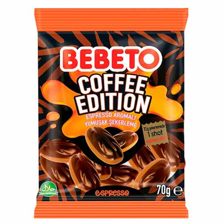 Жувальні цукерки Bebeto Coffee Edition Еспресо 70 г (8690146193456)