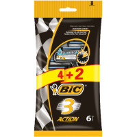 Станок одноразовый BIC 3 Action 4+2 шт. (3086123399327)