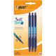 Ручка шариковая BIC Soft Clic Grip синяя 3 шт (0070330133723)