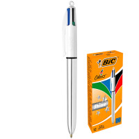 Ручка шариковая BIC 4 Colors Shine серебристая 1шт. (3086123310384)