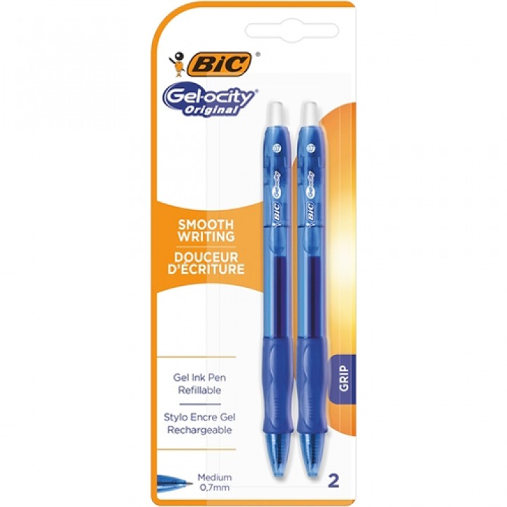 Ручка шариковая BIC Gelocity Orange синяя 2 шт. (3086123537422)