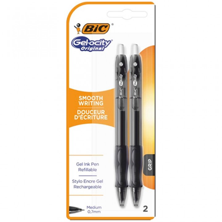 Ручка шариковая BIC Gelocity Orange черная 2 шт. (3086123537484)