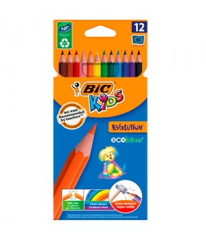 Олівці кольорові BIC Kids Evolution 12 шт. (3270220060963)