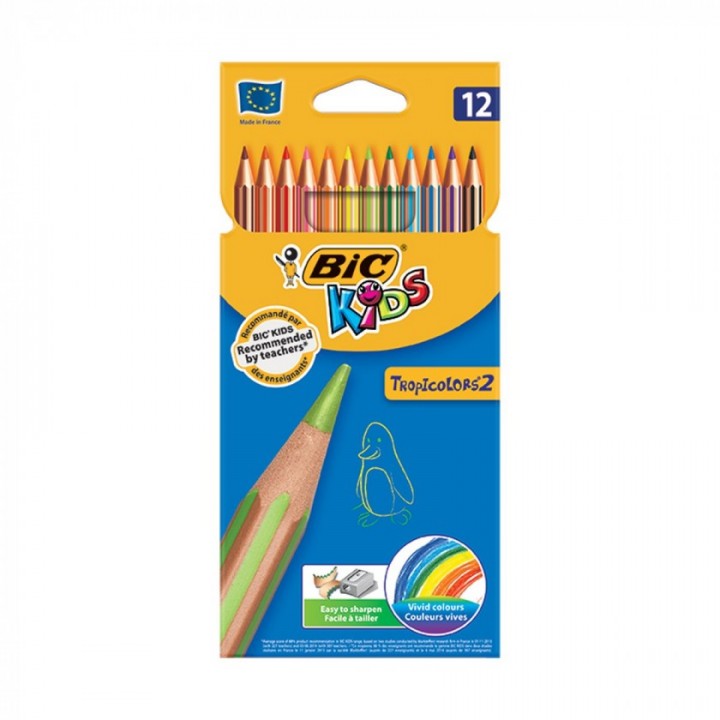 Олівці кольорові BIC Tropicolors 12 шт. (3270220022503)