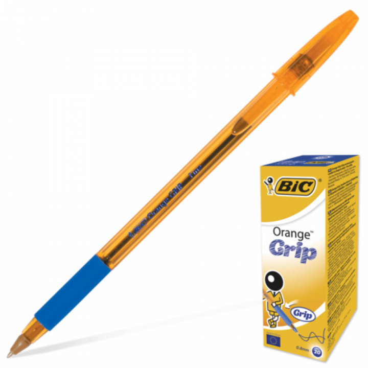 Ручки шариковые BIC Orange Grip синие 20 шт. (3086123008984)