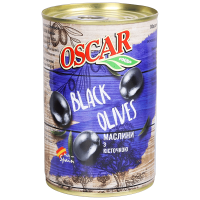Маслини Oscar foods з кісточкою, 400 г ж/б ключ