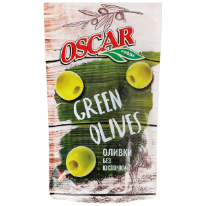 Оливки Oscar foods без кісточки, 185 г PET