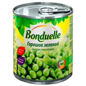Горошок Bonduelle зелений консервований, 200 г