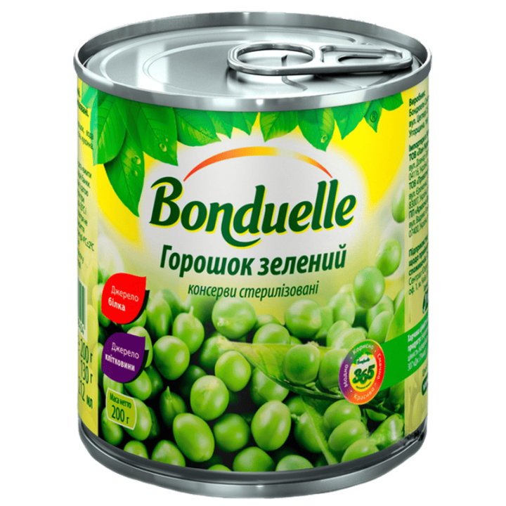 Горошок Bonduelle зелений консервований, 200 г