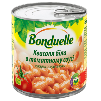 Квасоля Bonduelle бiла в томатному соусі, 400 г