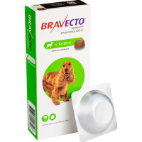 Bravecto - инсектоакарицидные таблетки Бравекто для собак Вес 10-20 кг, одна таблетка (8713184146526)