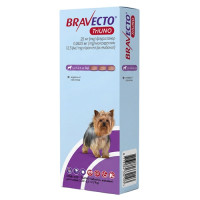 Bravecto TriUNO - жувальні таблетки Бравекто ТриУНО від бліх, кліщів та глистів для собак 1,27-2,5 кг, 1 таб